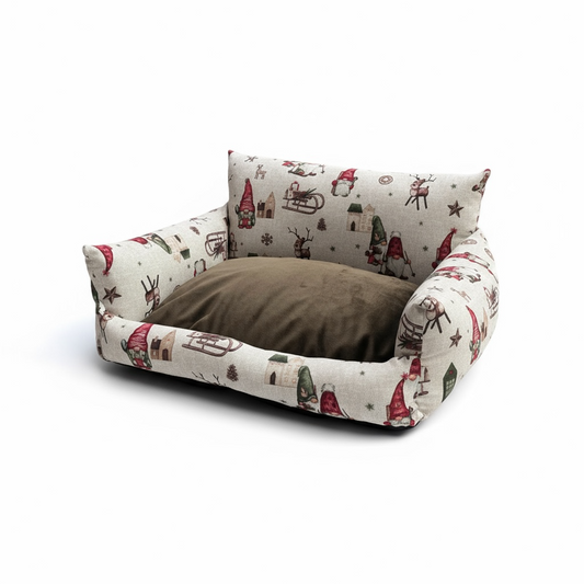 Divanetto sfoderabile|natalizia marrone